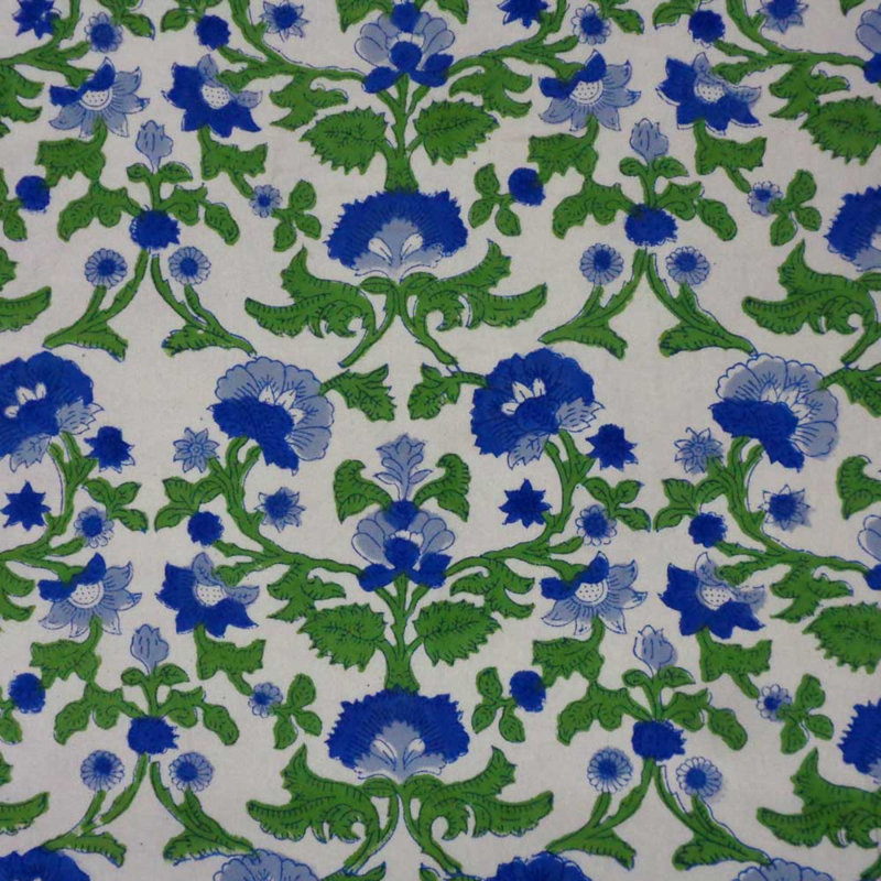Cobalt Garden Floral Round Tablecloth, 70" Round