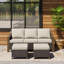 Three-seater Patio Wicker Sofa With Ottomans-1041414055