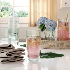 LAV Mevsim Water Glass Set of 6, Drinking Glasses, Textured Glassware Set,  6 Pcs, 7 Oz (205 cc) 