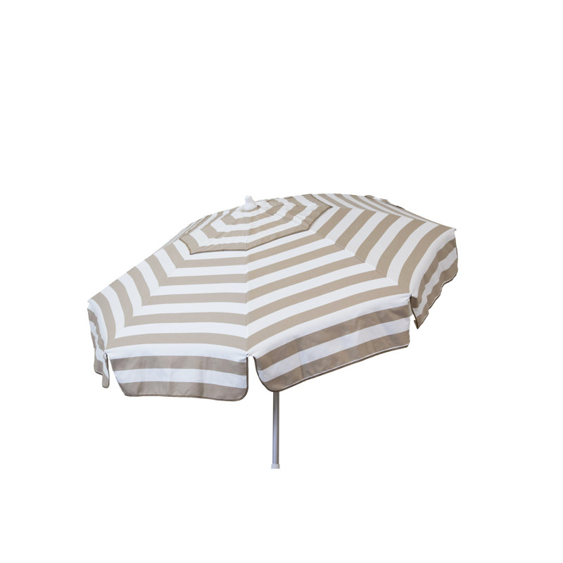 Parasol de plage 6', Kaki / blanc