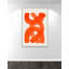«Orange Strokes Print» par Haniff-129155834-129155848-129155885