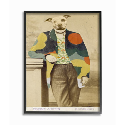 « abstract drôle rétro dog animal photo animal photo », impression sur toile