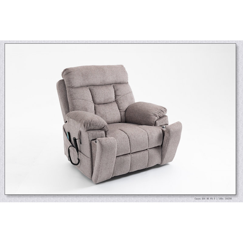 Fauteuil inclinable électrique inclinable électrique, Chenille brun clair