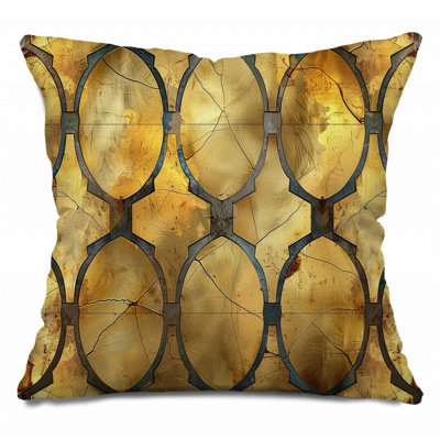 Coussin décoratif réversible à motif géométrique en mélange de VisualCotton