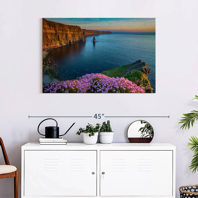 Ravi, vue panoramique sur les falaises de Moher, H 24 po x l 36 po