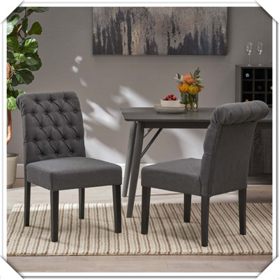 Ensemble de chaises de salle à manger capitonnées 2 pièces Robuste Confortable Pratique Durable