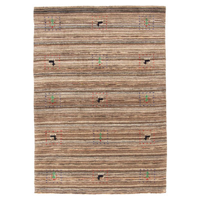 Kashkuli Gabbeh Brown Rug 3'2" x 4'7"
