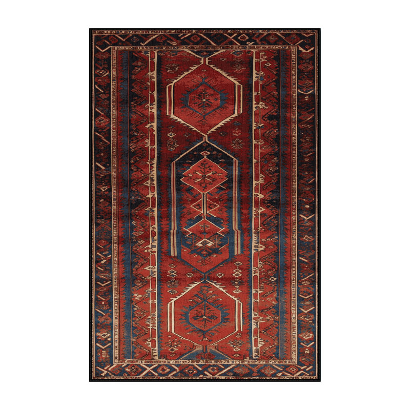 Tapis brun lavable à la machine, Rectangulaire 7 pi x 10 pi