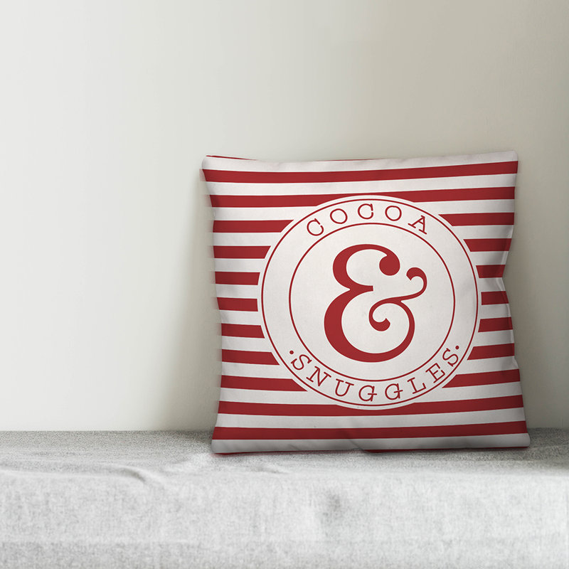 Striped Pillow Cover, 18" x 18", Polyester/Polyfill