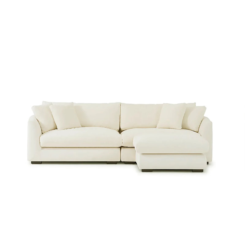 Delio 103'', Beige Microfiber/Microsuede