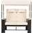 Coussin beige, structure noire est en rupture de stock