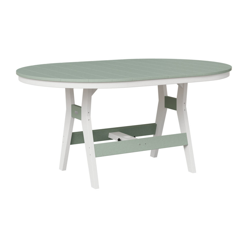 Table de bar berlinoise Berlin, Écume de mer / blanc, H 38,87 po x l 64 po x P 44 po