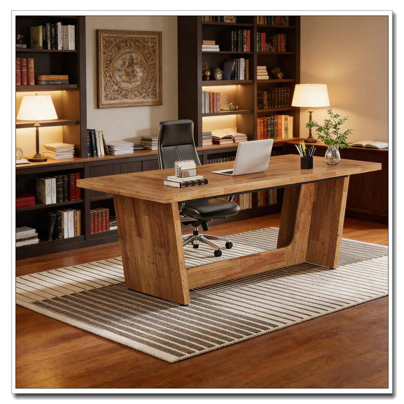Bureau d'ordinateur en bois, Walnut