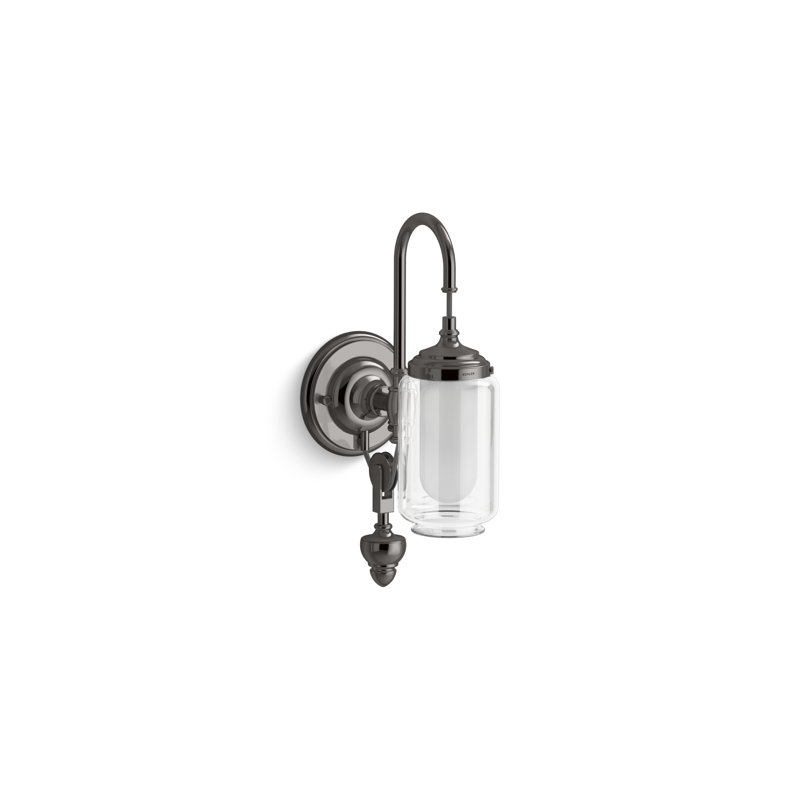 Artifacts Adjustable One-Light Sconce, Titanium