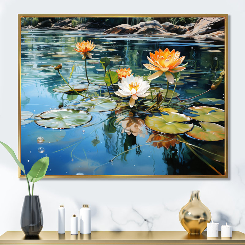 Canada Lakeside Tranquility III - impression, H 30 po x l 40 po x P 1,5 po, Cadre flottant doré