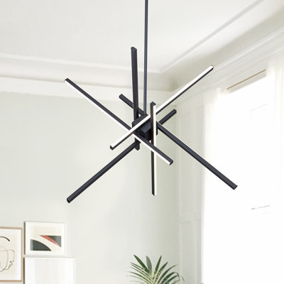 Lustre linéaire spoutnik moderne à 6 lumières Kayanna