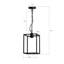 Airyana Black Frame style 68cm Single Pendant with Chain suspension
