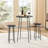 Round  Table And Chairs Set Of 3 Counter Height Bar Stools For Kitchen Breakfast-645603572