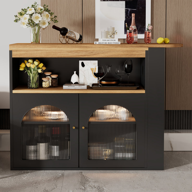 Runda Kitchen Island, Black