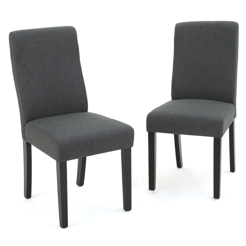 Chaise d'appoint rembourrée Honn, Gris foncé
