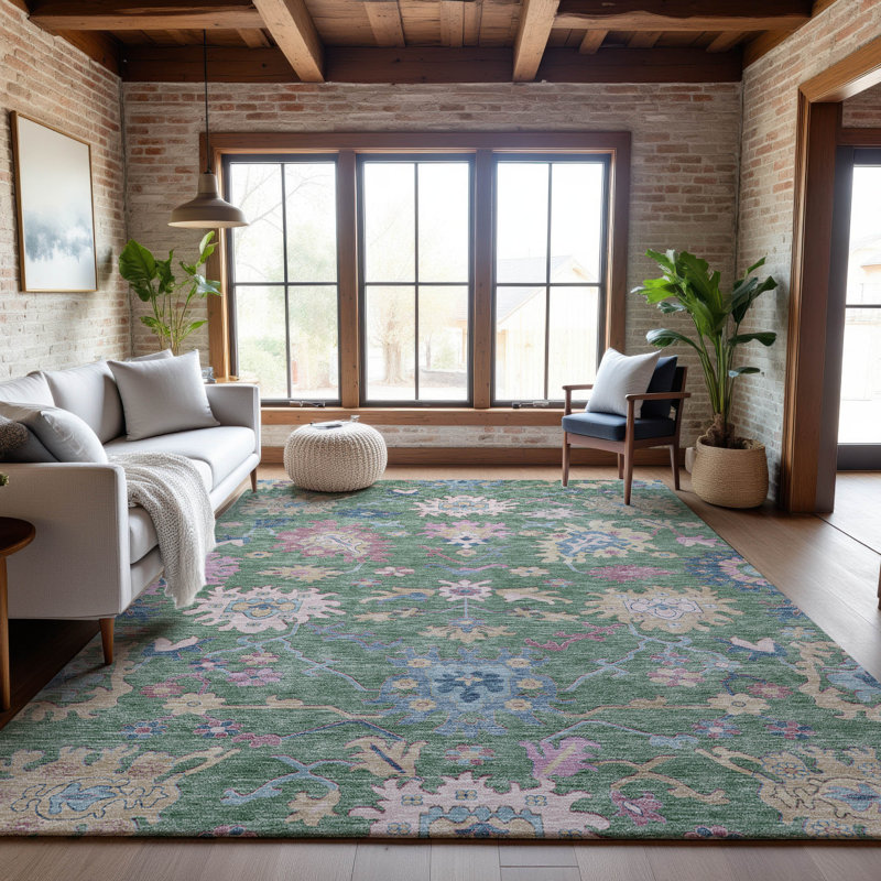 Tapis Gurubaksh AMF1154 de qualité supérieure lavable à la machine, Rectangle 2 pi 6 po x 3 pi 10 po