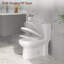 Toilette allongée une pièce à double chasse 1,1 / 1,6 GPF avec siège confortable de 16 po de hauteur, surface vitrée en céramique (siège à fermeture en douceur inclus)