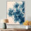 Monogramme d'hortensia en grappe, impression sur toile