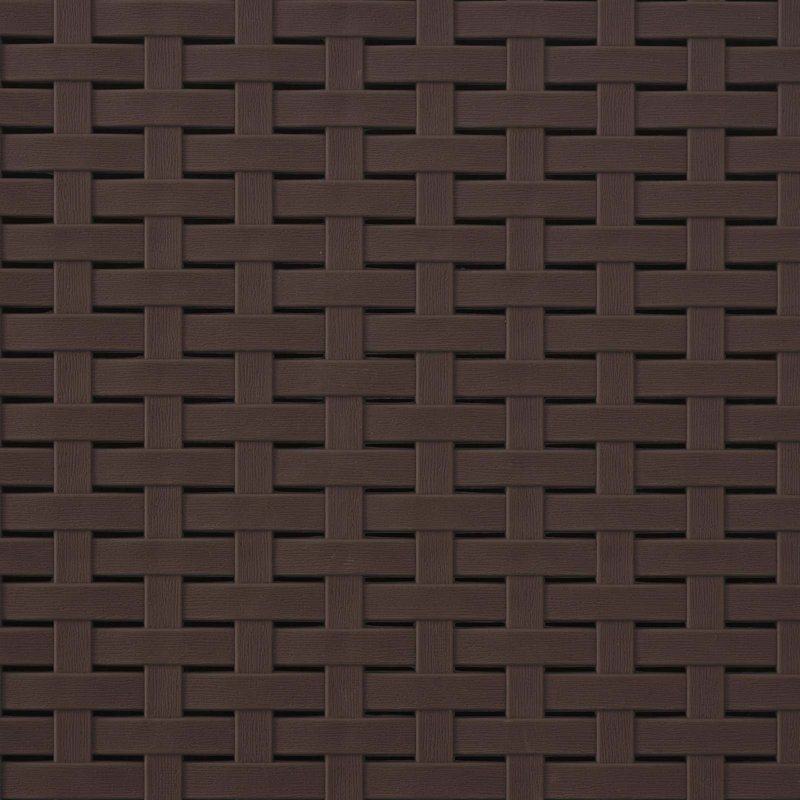  Garden Sofa Rattan Look PP Outdoor Contemporary Furniture Seating Patio, Brown