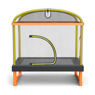 USPOINT 4.04' x 1.94' Rectangle Backyard Trampoline with Safety Enclosure