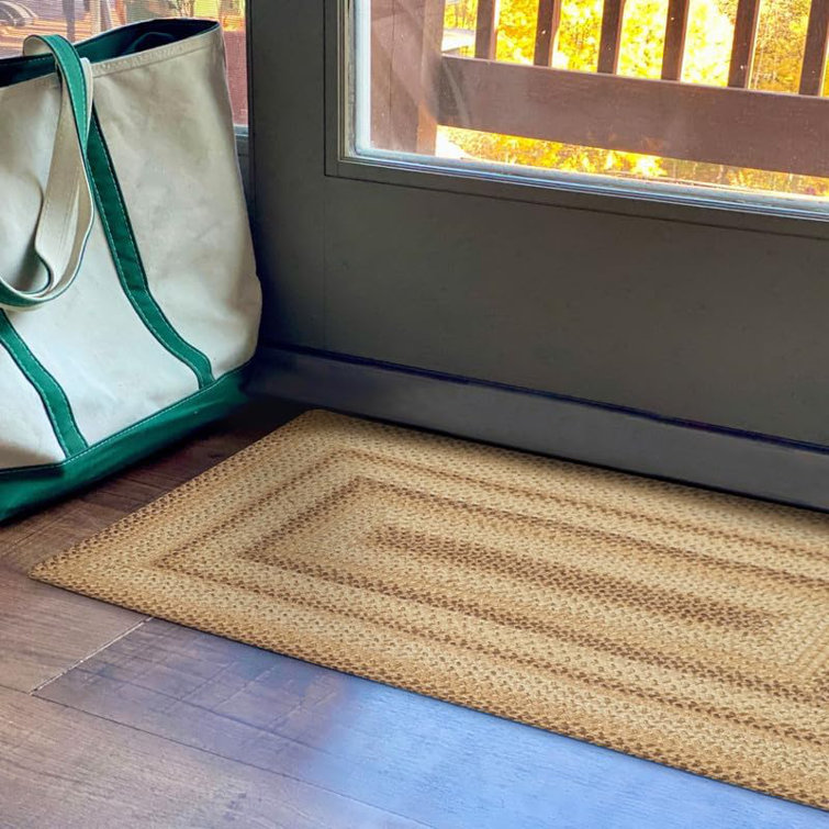 Damaj Braided Non-Shedding Premium Jute Brown/Cream Rug
