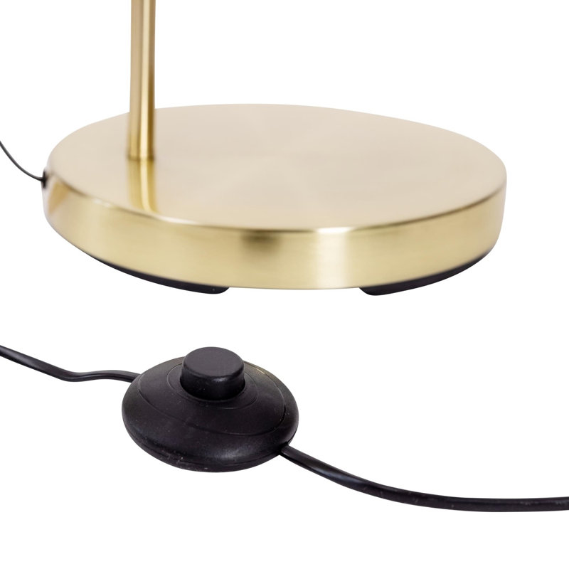Plemons 150cm Arched Floor Lamp Set, Satin Brass, Satin Brass