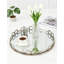 16.1" Round Valentina Silver Mirror Tray, Large Decorative Serving Tray with Openwork Frame