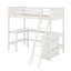 Lit mezzanine simple avec tablettes et bureau-901652600
