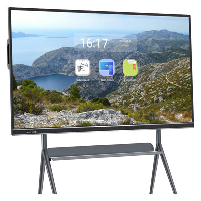 JYXCN Smart Board 75" Interactive Whiteboard 4K Wireless Touch Windows & Android Smart Board for Video Meetings(Include Wall Mount)