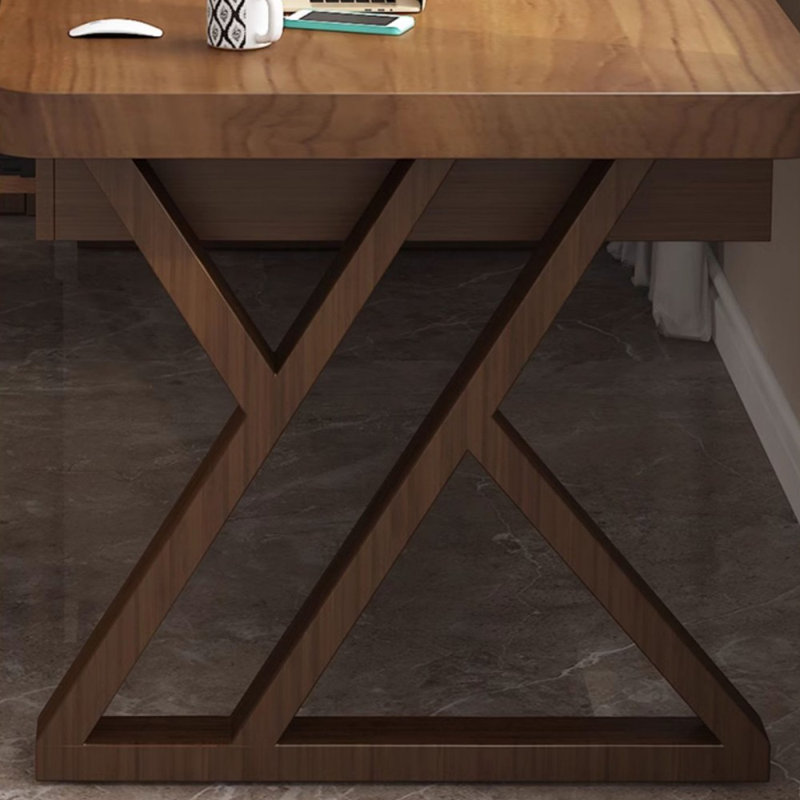 Dark Walnut Rectangular Solid Wood desks, 29.53" H x 70.87" W x 23.62" D