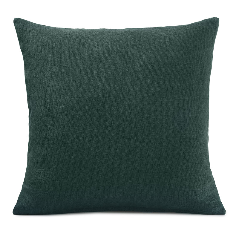 Velvet Feel Chenille Scatter Cushion Cover, Green, 45 cm x 45 cm