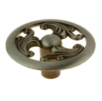(5 Pack) 1-1/2 inch Mediterranean Knob Swedish Iron