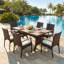 Chaise de patio avec coussin Aracia