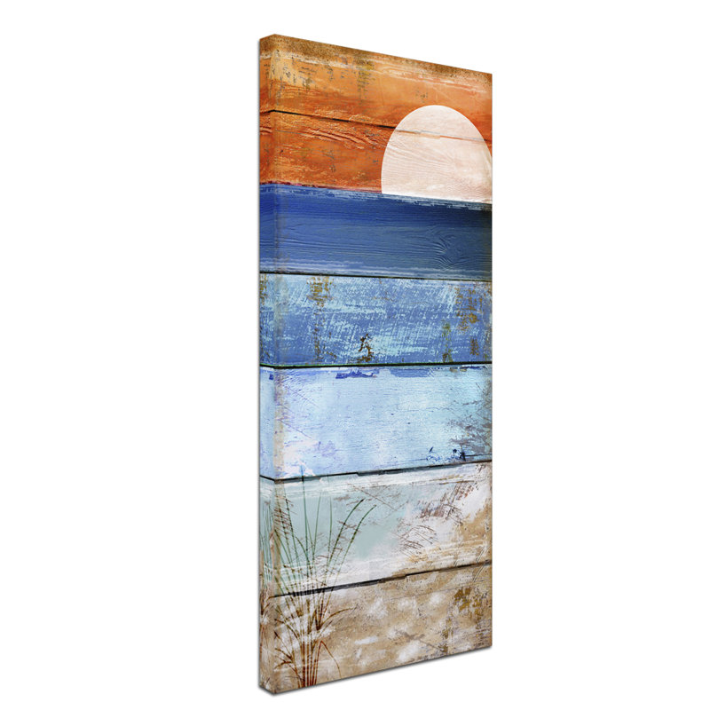 Beach Moonrise II by Color Bakery - Wrapped Canvas Print, 47" H x 20" W x 2" D