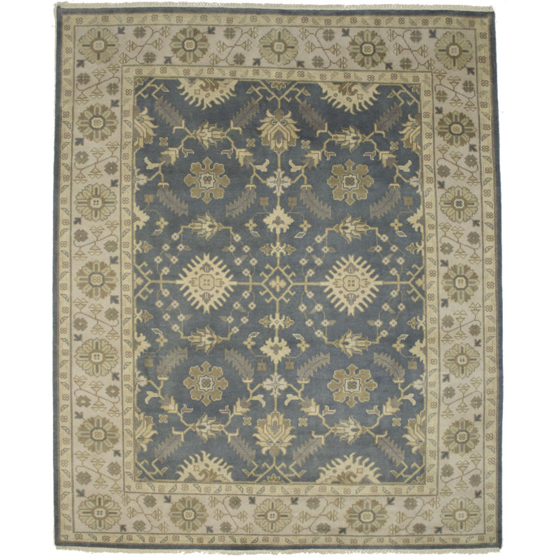 Tapis oriental gris Oushak Chobi Anvee