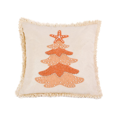 Fringe Cotton Reversible Throw Pillow