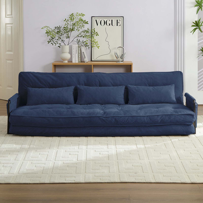 2+3 Piece Convertible Sofa Bed Set - Dual Reclining Loveseat & Sectional With 6-way Adjustable Backrests, Tufted Corded Fabric, Storage Pockets - Space-saving