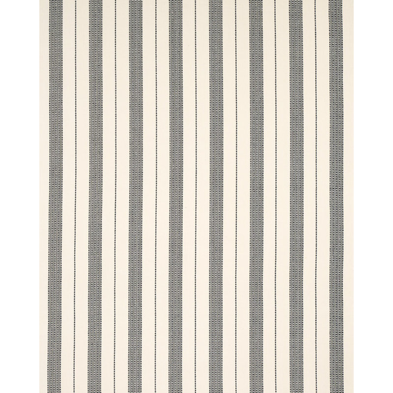Tissu à rayures Lubeck, Noir