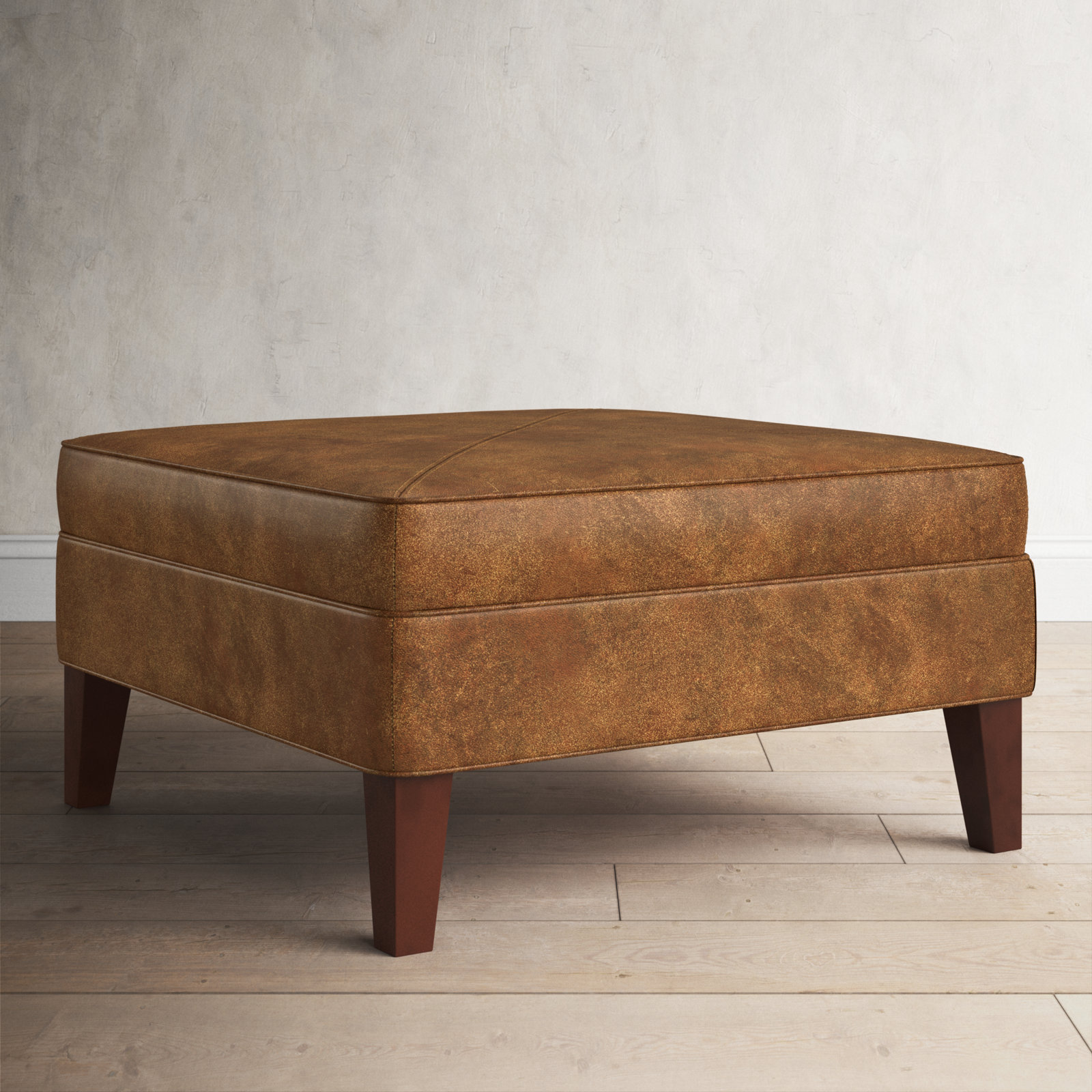 Marissa 37" Ottoman, Bruno Canyon Genuine Leather