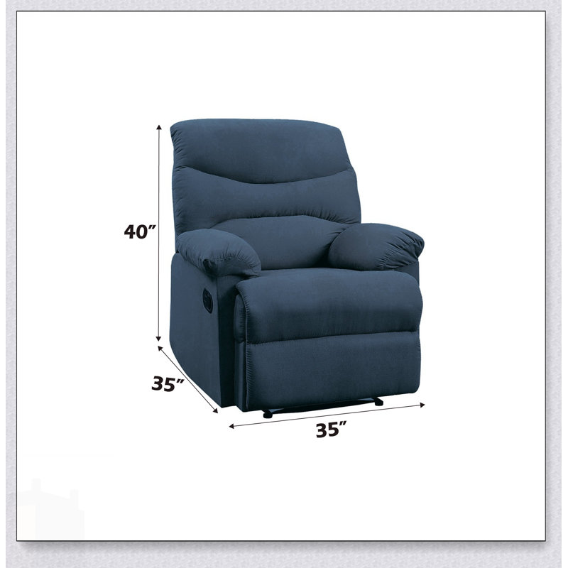 Fauteuil inclinable bleu Arcadia, Tissu bleu