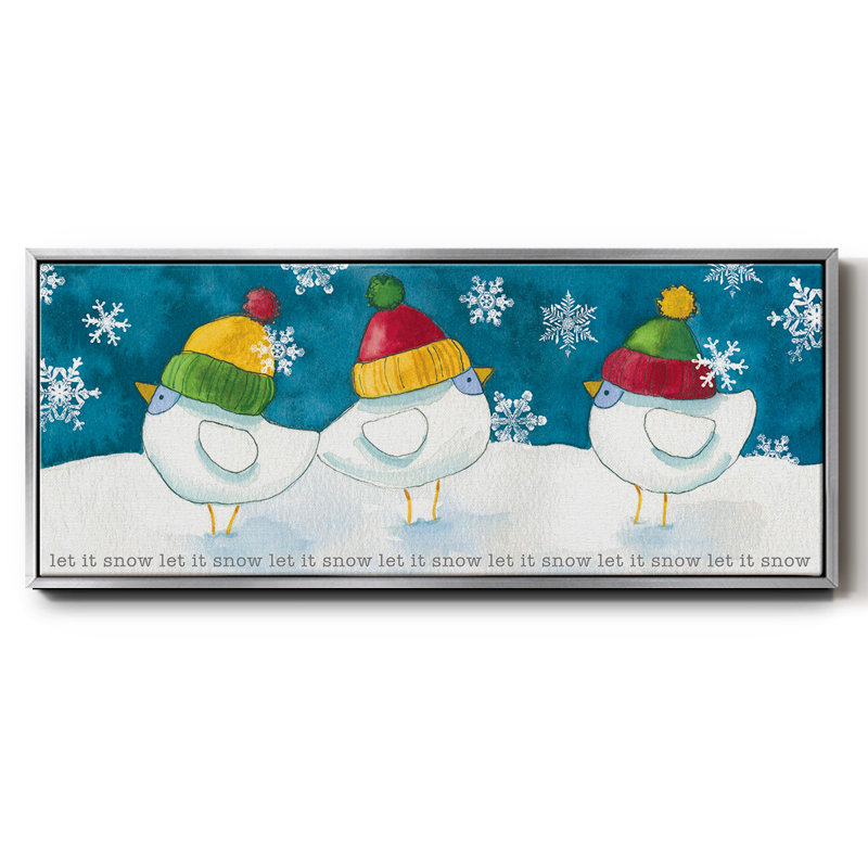 Joyeux bonhommes de neige - Toile encadrée, H 12 po x l 30 po