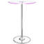 Table bistro avec dessus en verre et table de salle à manger ronde à DEL, hauteur de 42 pouces, largeur et profondeur de 28 po, fonction à intensité variable à intensité énergétique, finition en métal élégant, facile à entretenir pour la salle à manger, grande profondeur