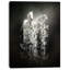 «Fantasy White Horses on Black Wall», reproduction d'impression sur toile-1165316531-1168946713