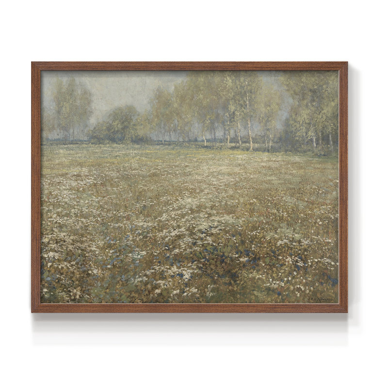 Paysages rétro-DLxx - reproduction encadrée, H 8 po x l 10 po, Noyer