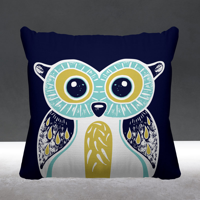 Addison Woodland Owl Indoor Throw Pillow, 15H" x 15W", 19H" x 19W"